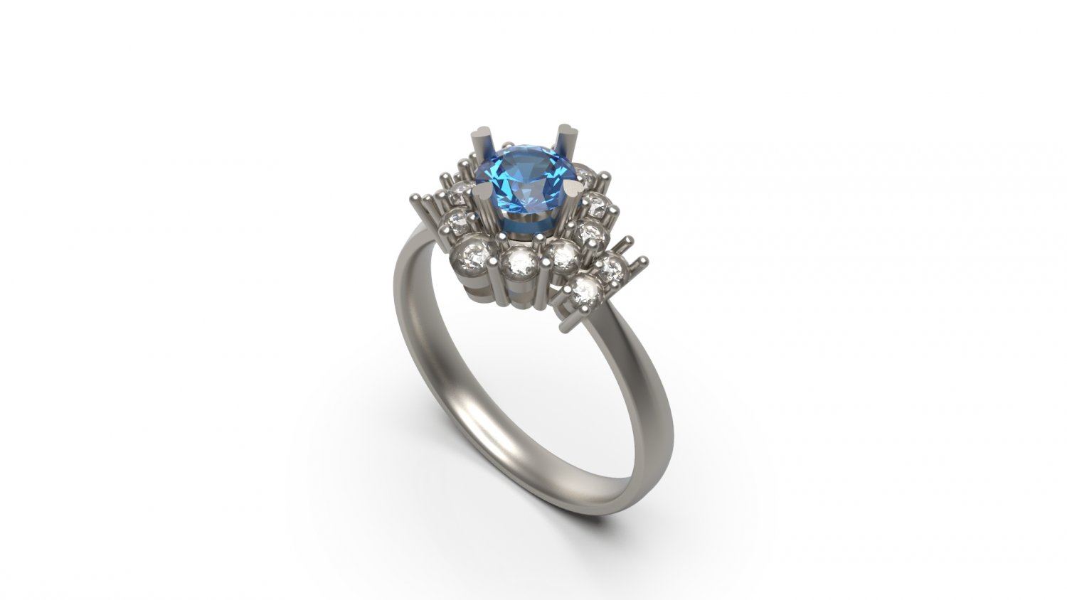 mujer anillo 01 oro joya joyería plata imprimible diamante Moda Boda solitario zafiro rubí 3D print model - Mito3D