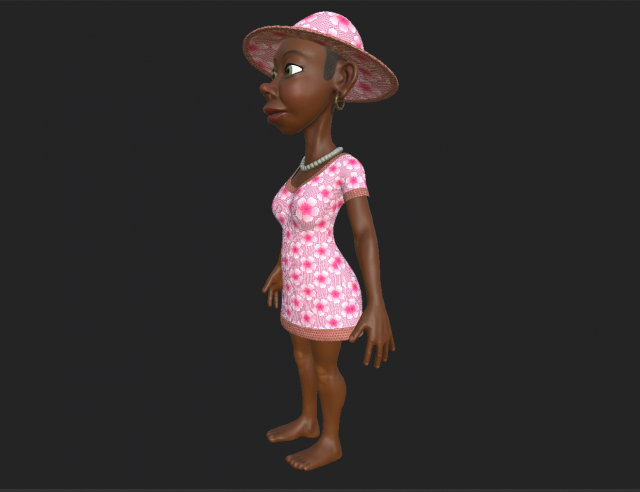 woman ruby free female character personage cartoon 3D print model - Mito3D