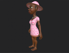 woman ruby free female character personage cartoon 3d print model - Mito3D