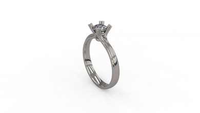 mujer solitario anillo 119 3d impresión modelo in anillos 3dexport oro joya joyería plata imprimible diamante moda boda zafiro rubí amor 3d print model - Mito3D