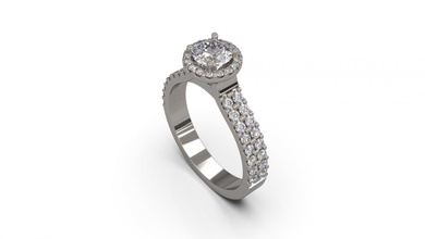 mulher solitário anel 31 ouro jóia joalheria prata imprimível diamante moda Casamento Saphire rubi amar 3d print model - Mito3D