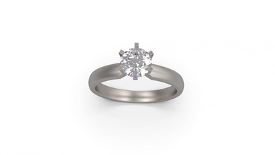 mujer solitario anillo 32 3d impresión modelo in anillos 3dexport oro joya joyería plata imprimible diamante moda boda zafiro rubí amor 3d print model - Mito3D