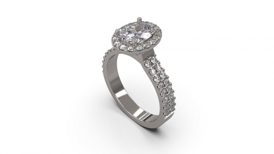 donna solitario squillare 32 oro gioiello gioielleria argento stampabile diamante moda nozze zaffiro rubino amore 3d print model - Mito3D