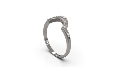 femme solitaire bague 36 or bijou bijoux argent imprimable diamant mode mariage saphir rubis 3d print model - Mito3D