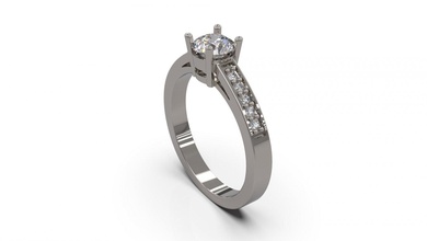 donna solitario squillare 41 oro gioiello gioielleria argento stampabile diamante moda nozze zaffiro rubino amore 3d print model - Mito3D