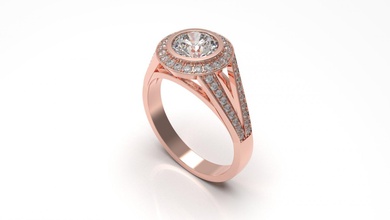 femme solitaire bague 54 or bijou bijoux argent imprimable diamant mode mariage saphir rubis l'amour 3d print model - Mito3D