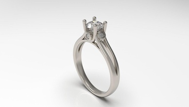 Kadın Solitaire yüzük 71 altın mücevher takı gümüş yazdırılabilir elmas moda düğün safir yakut Aşk 3d print model - Mito3D