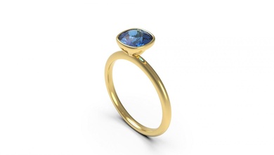 Frau Solitär Ring 81 Gold Juwel Schmuck Silber druckbar Diamant Mode Hochzeit Saphir Rubin Liebe 3d print model - Mito3D
