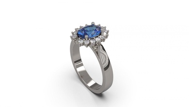 mulher solitário anel 28 ouro jóia joalheria prata imprimível diamante moda Casamento Saphire rubi amar 3d print model - Mito3D