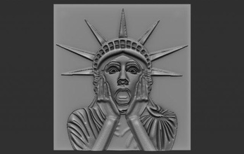 woman statue relief reliefs reliefmodel 3dprint 3dprinted 3dprinting 3dtable 3dtableau 3d print model - Mito3D