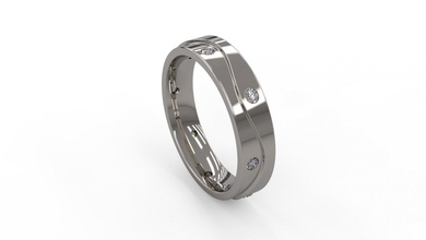 mujer Boda banda 150 anillo oro joya joyería plata imprimible diamante Moda solitario zafiro rubí amor 3d print model - Mito3D