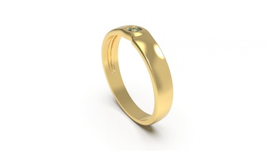 mujer Boda banda anillo 58 oro joya joyería plata imprimible diamante Moda solitario zafiro rubí amor 3d print model - Mito3D