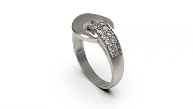 mujer boda anillo 93 3d impresión modelo in anillos 3dexport oro joya joyería plata imprimible diamante moda solitario zafiro rubí amor 3d print model - Mito3D