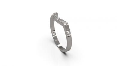 femme mariage solitaire bague 48 or bijou bijoux argent imprimable diamant mode saphir rubis l'amour 3d print model - Mito3D
