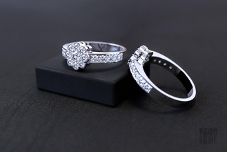 donne anello di diamanti moda gioielli diamante preziosi lucente lusso il design gemma la cera stampabile stile stampa i oro argento 3d print model - Mito3D