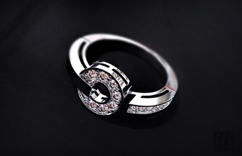 women diamond ring fashion luxury jewelry design gems gemstone jewellery wax printable style print jewel 3d print model - Mito3D