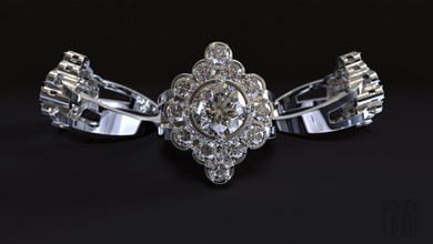 women diamond ring fashion jewelry diamonds stereolithography luxury gemstone jewellery wax printable style gems shining precious 3d print model - Mito3D