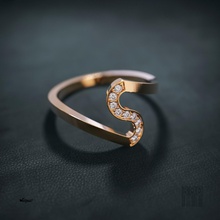 frauen diamant ring 3d drucken modell ringe 3dexport gold silber schmuck drucken muster luxus edelstein wachs druckbar stil mode juwel 3d print model - Mito3D
