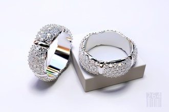 femmes diamants bague 3d impression modèle in anneaux 3dexport mode bijoux argent style luxe conception gemme cire imprimable arc nœud 3d print model - Mito3D