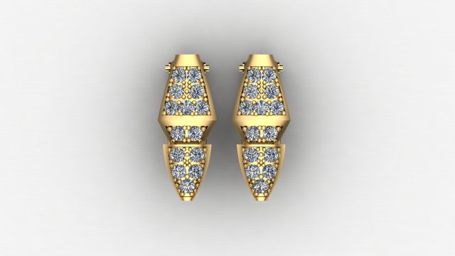 femmes boucle d'oreille goujat fichier anneaux bijoux bague diamant bijou gemme 3dm obj stl impression bracelet Collier pendentif 3D print model - Mito3D
