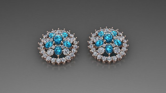 women earring cad file rings jewelry ring diamond jewel gem 3dm obj stl printing bracelet bangle necklace pendant 3D print model - Mito3D