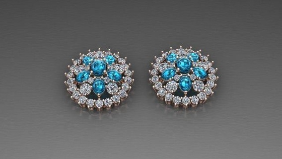women earring cad file rings jewelry ring diamond jewel gem 3dm obj stl printing bracelet bangle necklace pendant 3d print model - Mito3D