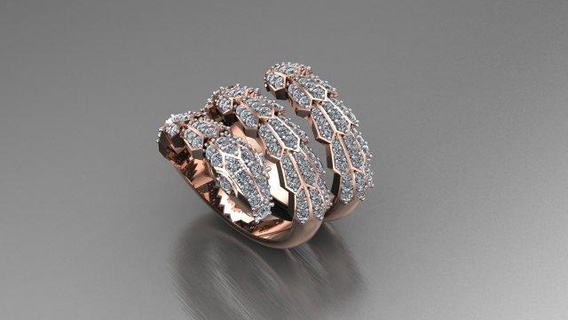 mulheres anel cafajeste Arquivo 3d impressão modelo argolas joalheria diamante jóia gema 3dm obj stl pulseira colar pingente 3d print model - Mito3D
