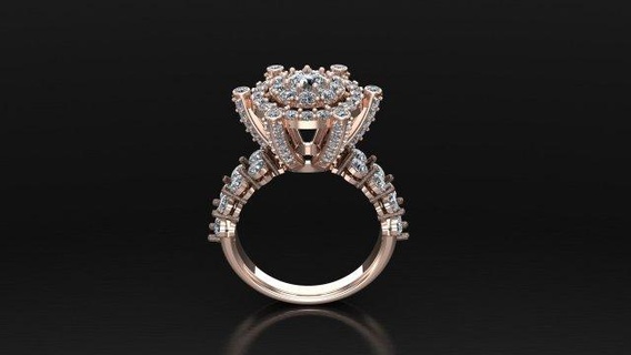 women ring cad file 3d print model rings jewelry diamond jewel gem 3dm obj stl printing bracelet bangle necklace pendant 3d print model - Mito3D