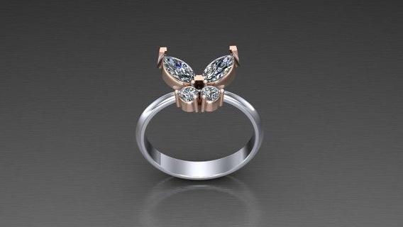 women ring cad file 3d print model in rings 3dexport jewelry diamond jewel gem 3dm obj stl printing bracelet bangle necklace pendant 3d print model - Mito3D