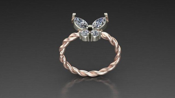 Frauen Ring cad Datei 3d drucken Modell Ringe Schmuck Diamant Juwel 3dm obj stl Drucken Armband Armreif Halskette Anhänger 3d print model - Mito3D