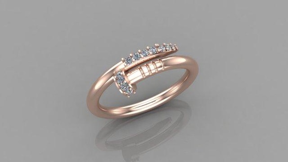 mulheres anel cafajeste Arquivo argolas joalheria diamante jóia gema 3dm obj stl impressão pulseira colar pingente 3d print model - Mito3D