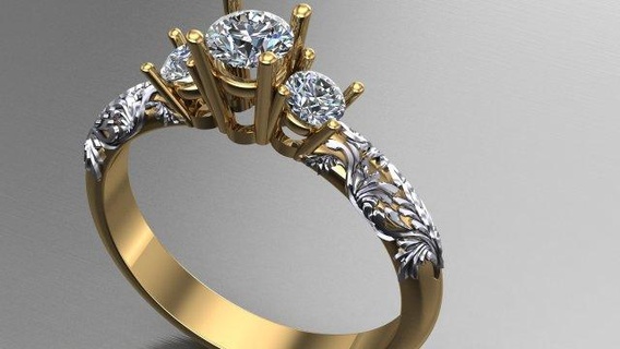 mujer anillo canalla expediente anillos joyería joya diamante 3dm obj stl impresión pulsera brazalete collar colgante pendiente 3d print model - Mito3D