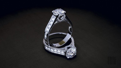 Damen ring Diamanten Schmuck Frauen drucken diamond modell cnc luxurydesign Wachs bedruckbar ist Stil Mode gem die Stereolithografie 3d print model - Mito3D