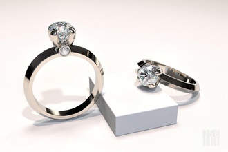 las mujeres anillo de piedras la joyería el diamante lujo preciosas cera imprimible estilo moda impresión joya los diamantes gem 3d print model - Mito3D