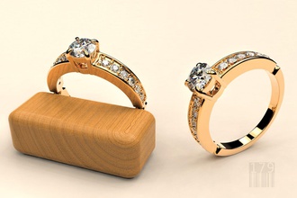 frauen ring steine 3d drucken modell ringe 3dexport edelsteine diamanten stl datei schmuck juwel cnc drucken gedruckt mode stil schick 3d print model - Mito3D