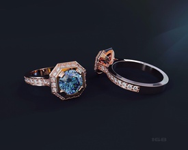 women ring stones gold jewelry jewel 3d printing print cnc stl gem stone diamond silver 3d print model - Mito3D