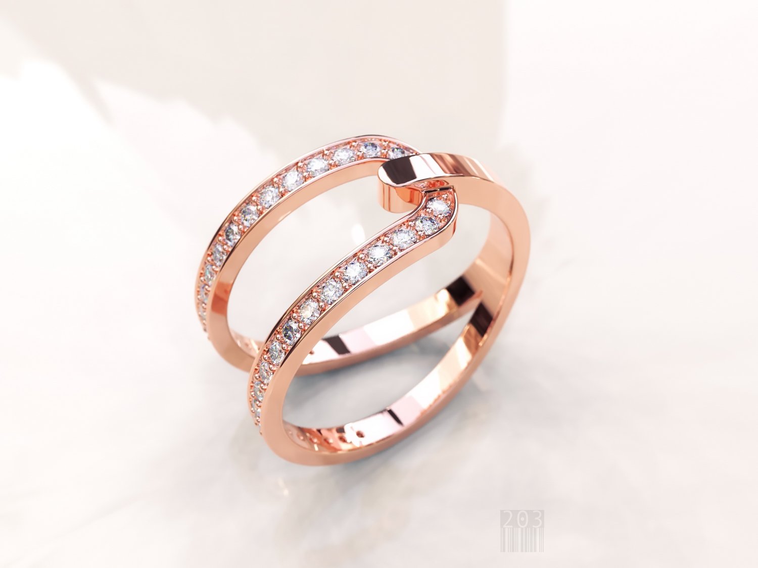 mujeres anillo de diamantes las niña gemas ston oro la plata joyería 3d cnc stl impresión joyero el diamante exclusivo moda 3D print model - Mito3D