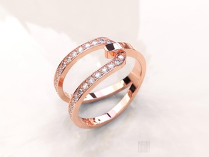 femmes bague en diamant de l'anneau jeune fille les pierres précieuses ston or d'argent bijoux 3d la cnc stl l'impression d'impression bijoutier le exclusif mode 3d print model - Mito3D