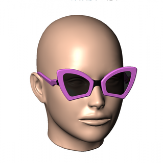 femmes lunettes soleil sauvage chat 4 nuances 3d print model - Mito3D