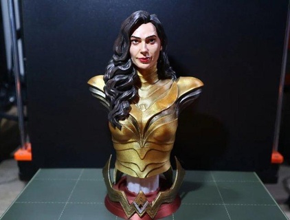 wonder woman 1984 bust wonder-woman heroine figurine superhero character body female dc statue art miniatures justice collectibles superman female-character figurines 3d print model - Mito3D