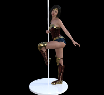 wonder woman pole dance  woman wonder woman pole dance  3d print model - Mito3D