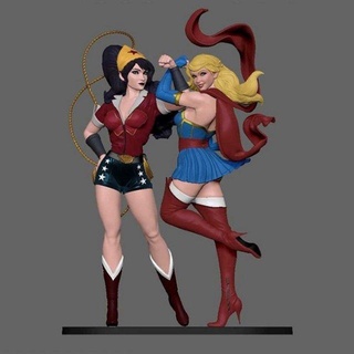 merak etmek Kadın Süper kız dc hazır Yazdır wonder woman super girl çizgi roman süper kahramanlar heykelcik karakter vücut kadın heykel Sanat minyatürler adalet koleksiyon 3d 3d print model - Mito3D
