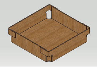 wood box desk holder 3d print model - Mito3D
