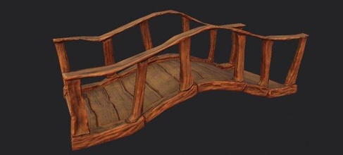 wood bridge stylized free 3d model in 3dexport assets game gameready lowpoly leveldesign 3d print model - Mito3D