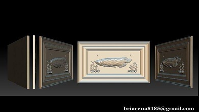Odun oymacılık stl Arowana model cnc yönlendirici 3d stil Sanat balık dekor Ejderha Rahatlama Yazdır 3d print model - Mito3D
