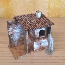 wood oven bakery models working nativity christmas mockups dioramas 3d print model - Mito3D