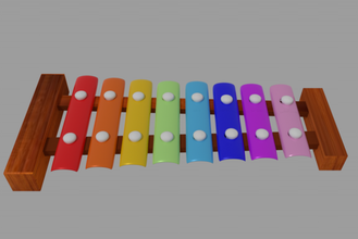 wood texture xylophone toy woodtexture toys percussion children child colorful music musics 3d print model - Mito3D