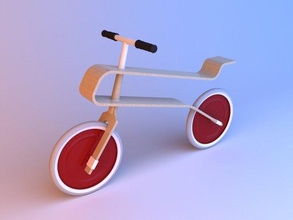wooden balance bike bicycle vehicle sport motorcycle motorbike moto transport race plywood nature cycling racing kid child loft cycle 3d print model - Mito3D