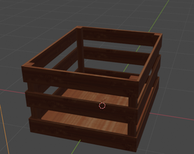 wooden box lowpoly 3d print model - Mito3D