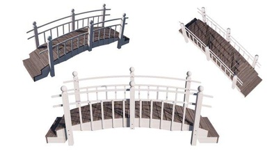 ahşap bahçe köprü 3d model in 3dexport odun park dekorasyon dış dekoratif element 3d print model - Mito3D